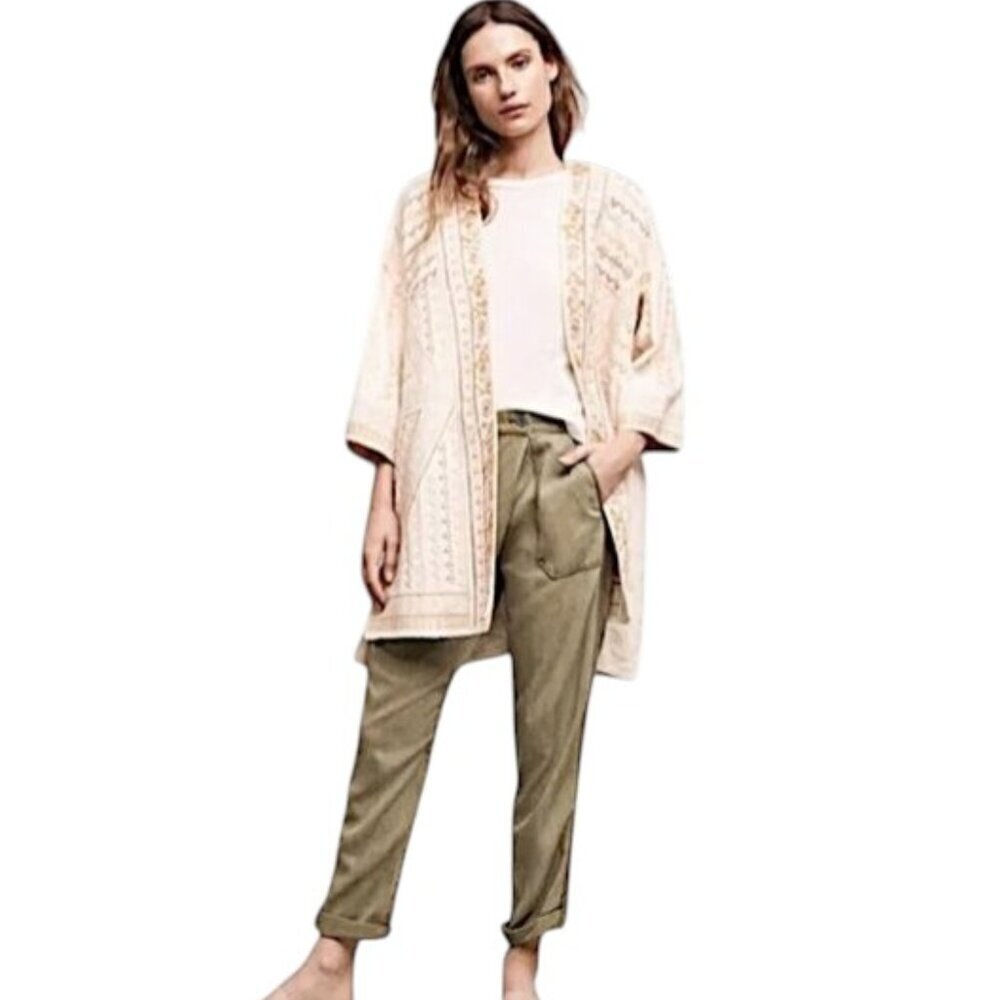 Anthropologie Blink Paloma Embroidered Kimono Jacket One Size